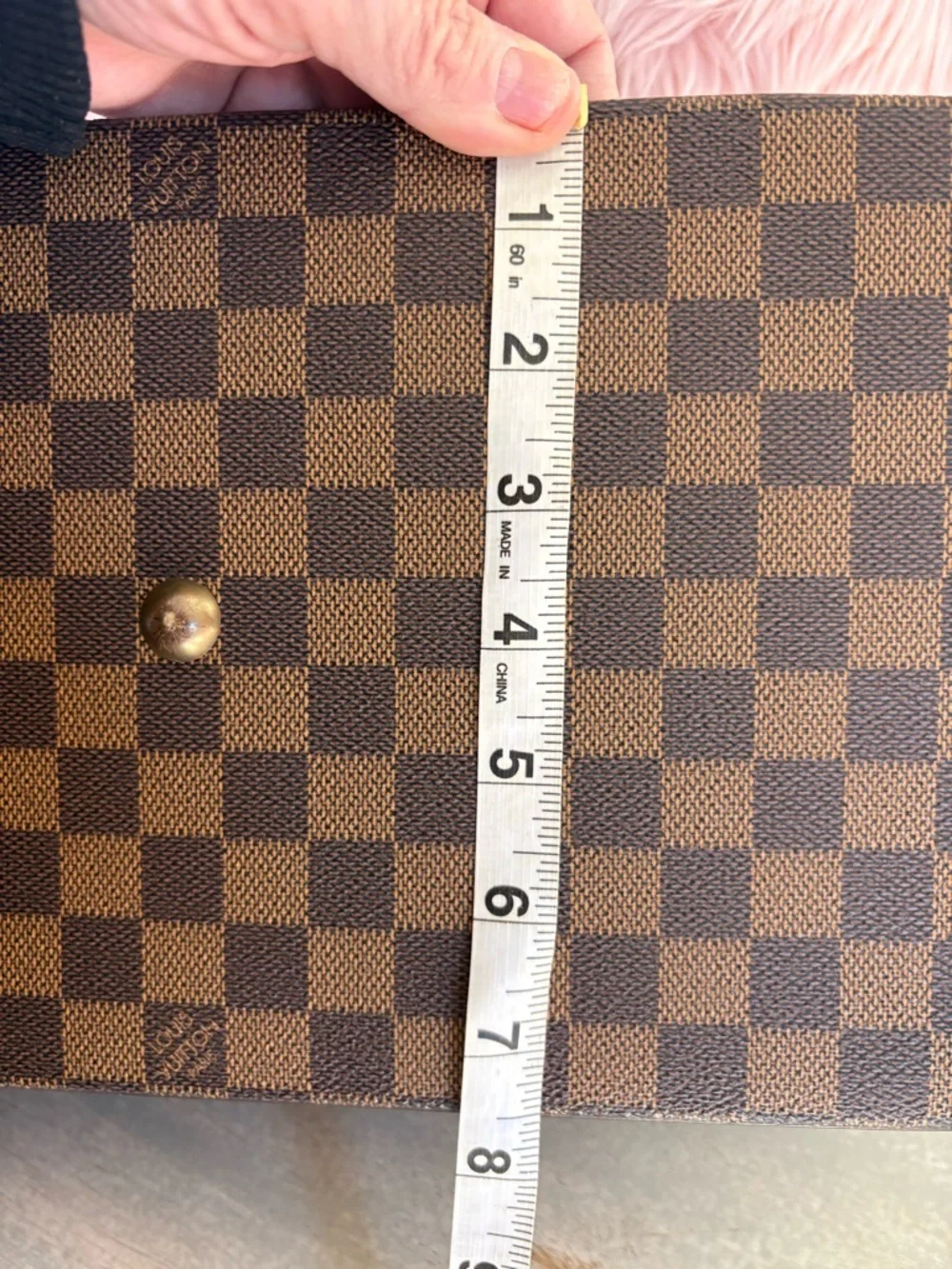 Louis Vuitton Brown Damier Canvas Travel Weekend Bag with Dark Trim - Picture 16 of 16